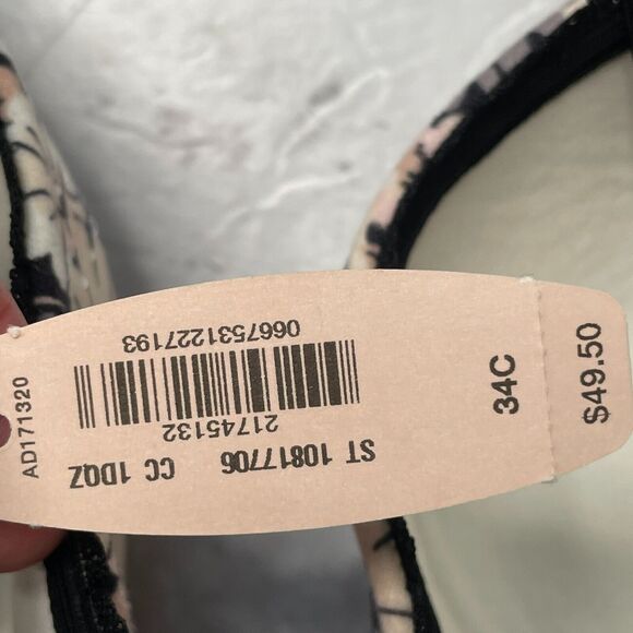 Victoria's Secret Body By Victoria Lined Perfect Coverage Floral Rhinestone Bra - Picture 10 of 13